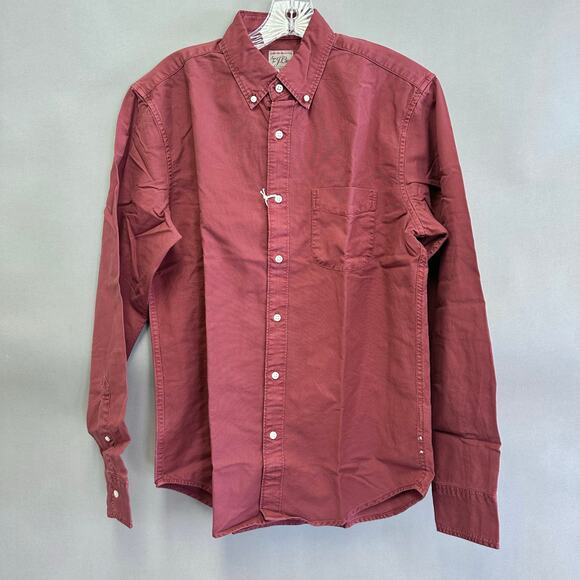 J. Crew Other - J Crew mens stretch Oxford cloth garment dye shirt faded burgundy size‎ medium